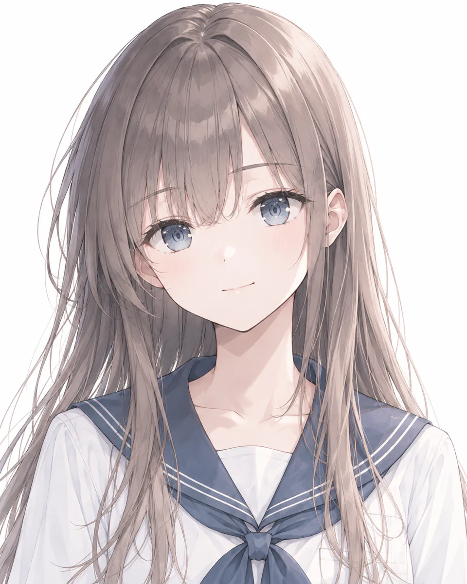 セーラー服の汐里のバストアップ